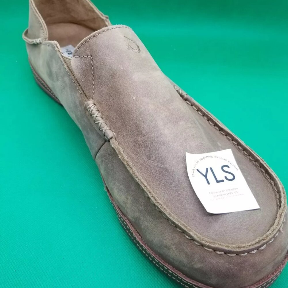 OluKai Moloa ONE LEFT Shoe ONLY Men's Size 14 Brown Leather Slip On/Prosthetic